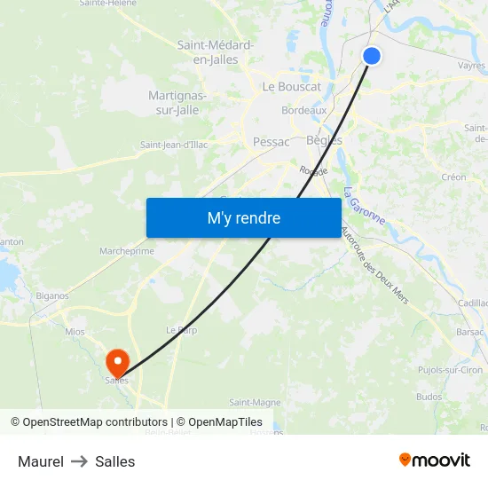 Maurel to Salles map