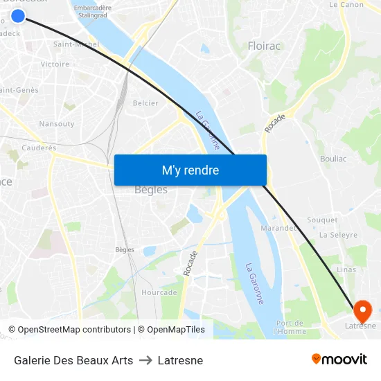 Galerie Des Beaux Arts to Latresne map