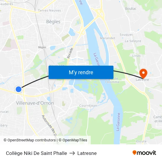 Collège Niki De Saint Phalle to Latresne map