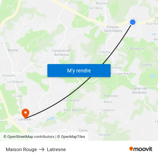 Maison Rouge to Latresne map