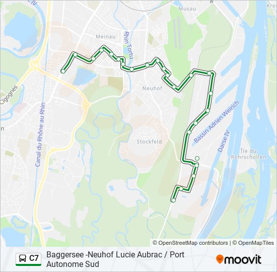 C7 bus Line Map