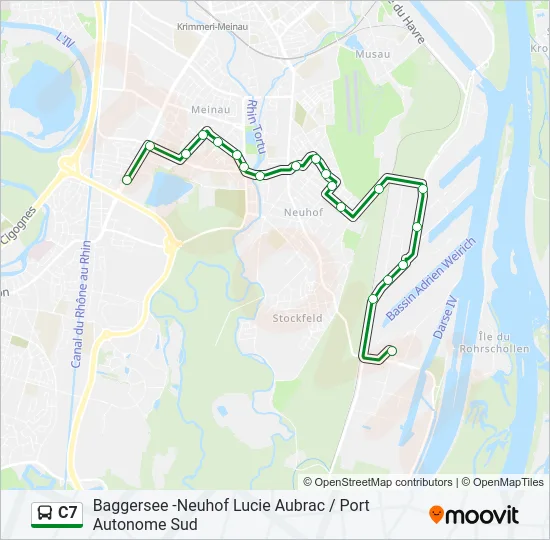 C7 Bus Line Map