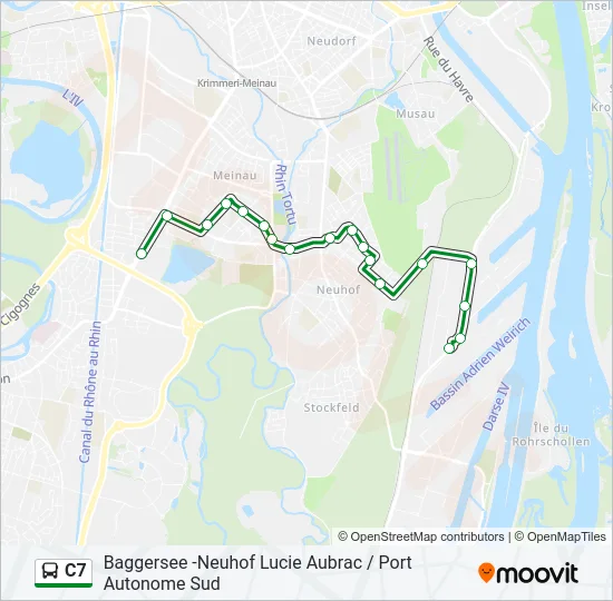 C7 Bus Line Map