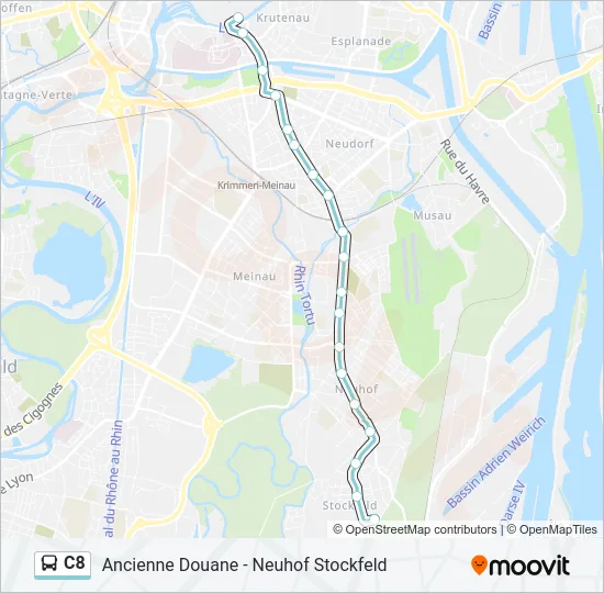 C8 Bus Line Map
