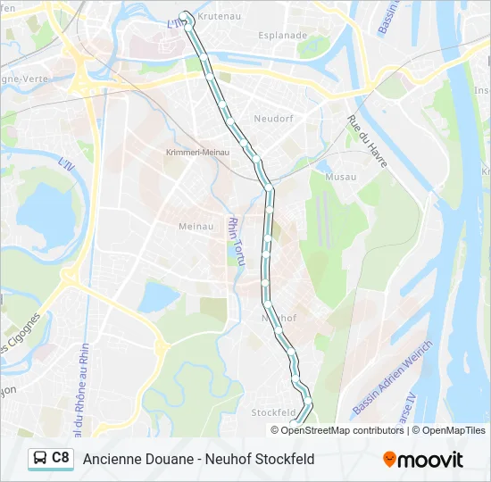 C8 Bus Line Map
