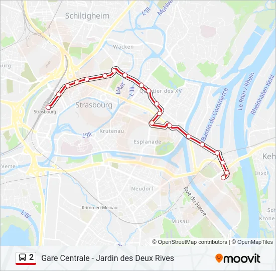 2 Bus Line Map