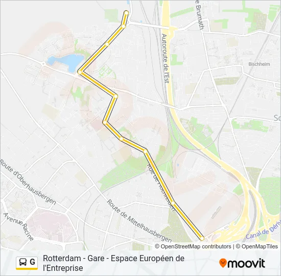 G Bus Line Map