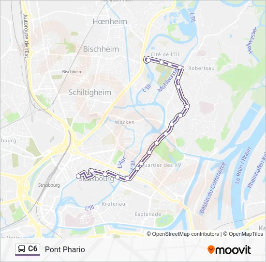 C6 Bus Line Map