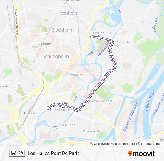 C6 Bus Line Map