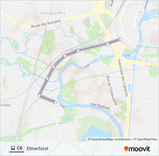 C6 Bus Line Map