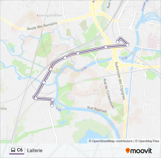 C6 Bus Line Map
