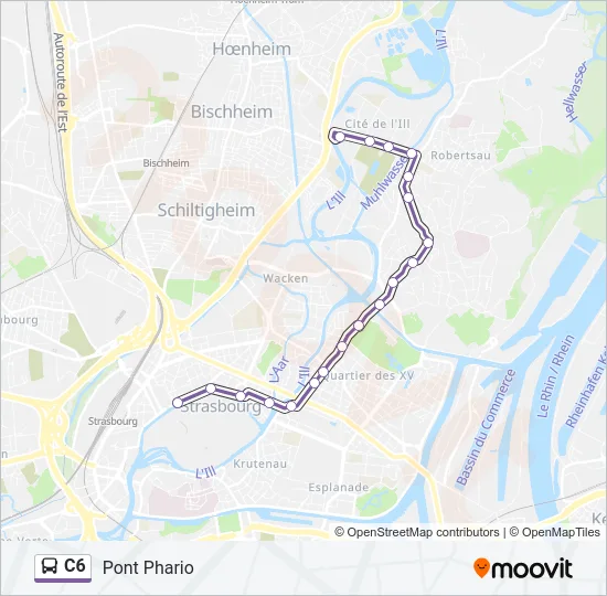 C6 Bus Line Map