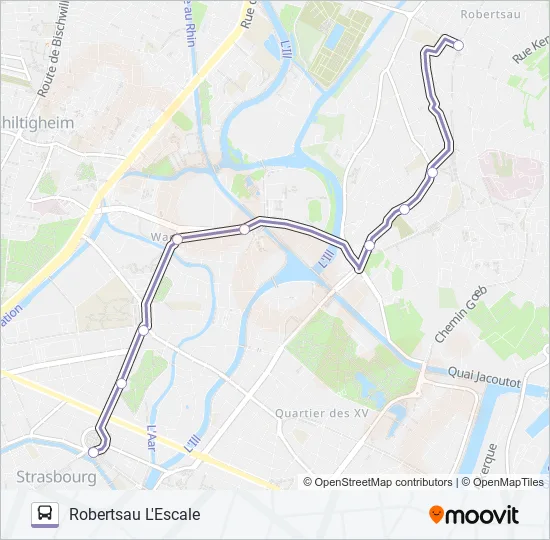 REMPLACEMENT-E Bus Line Map