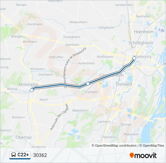 C22+ Bus Line Map