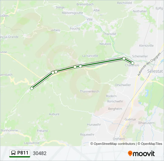 P811 Bus Line Map