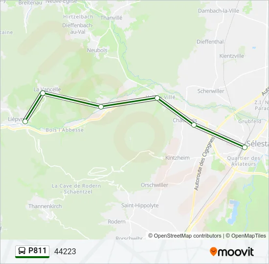 P811 Bus Line Map