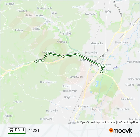 P811 Bus Line Map