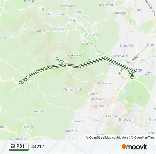 P811 Bus Line Map