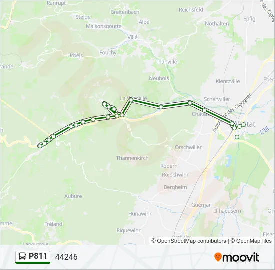 P811 Bus Line Map