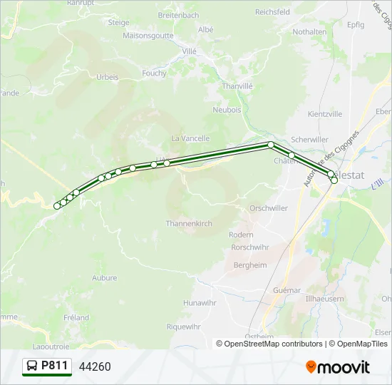 P811 Bus Line Map