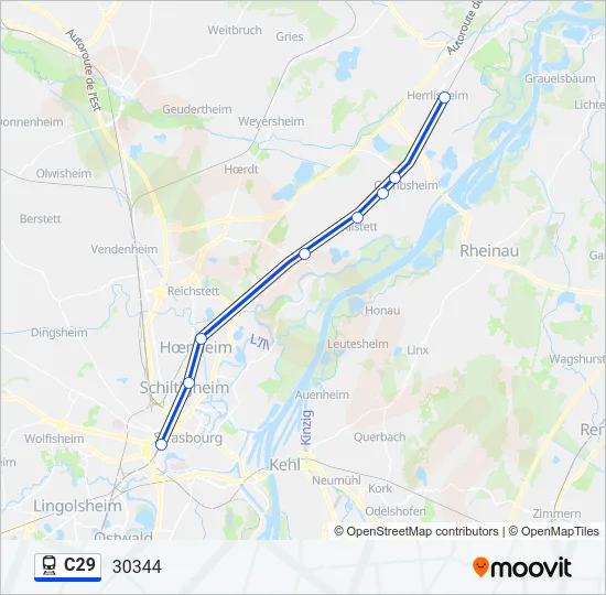 C29 Train Line Map