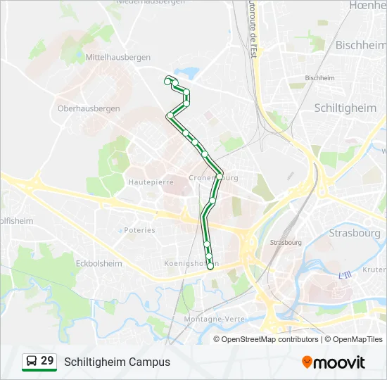 29 Bus Line Map