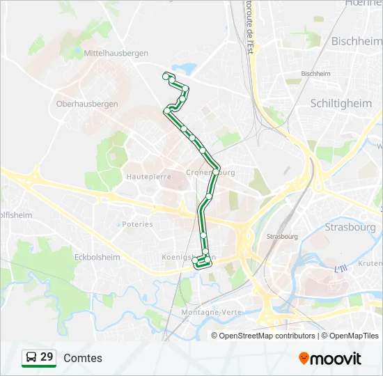 29 Bus Line Map