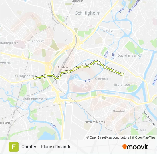 F Light Rail Line Map