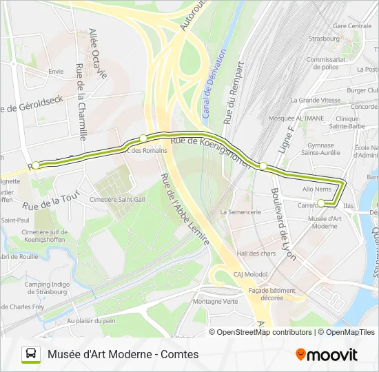 REMPLACEMENT-F Bus Line Map