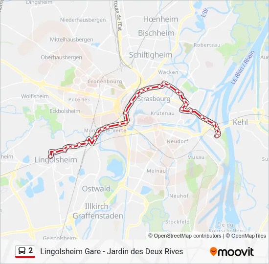 2 Route: Schedules, Stops & Maps - Lingolsheim Gare (Updated)