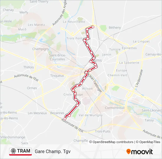 TRAM Metro Line Map