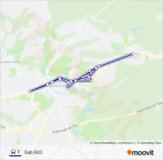 1 Bus Line Map