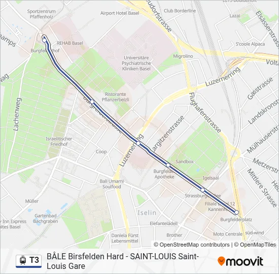 T3 Light Rail Line Map