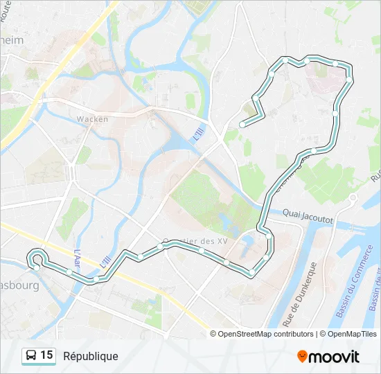 15 Bus Line Map