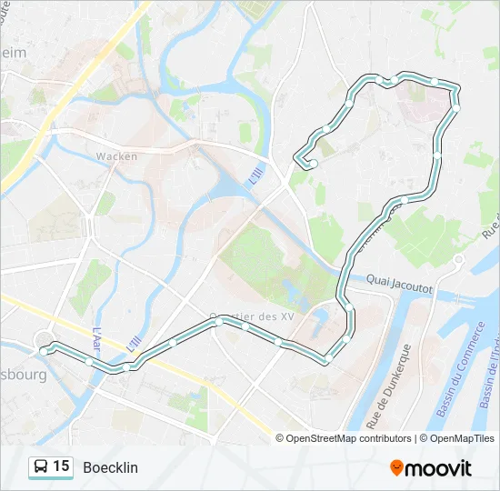 15 Bus Line Map