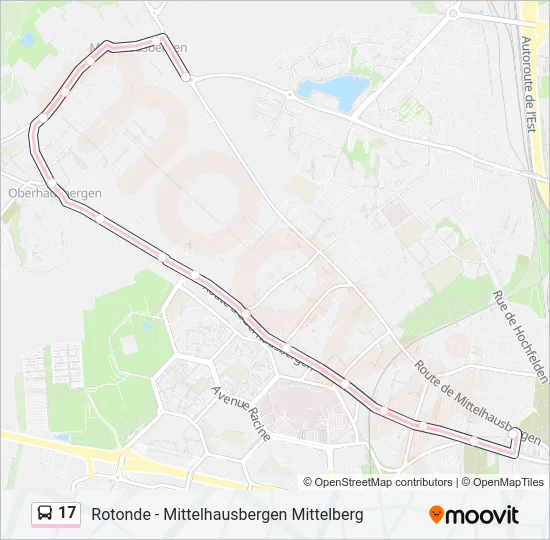 17 Bus Line Map