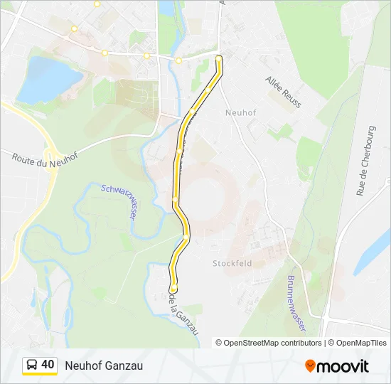 40 Bus Line Map