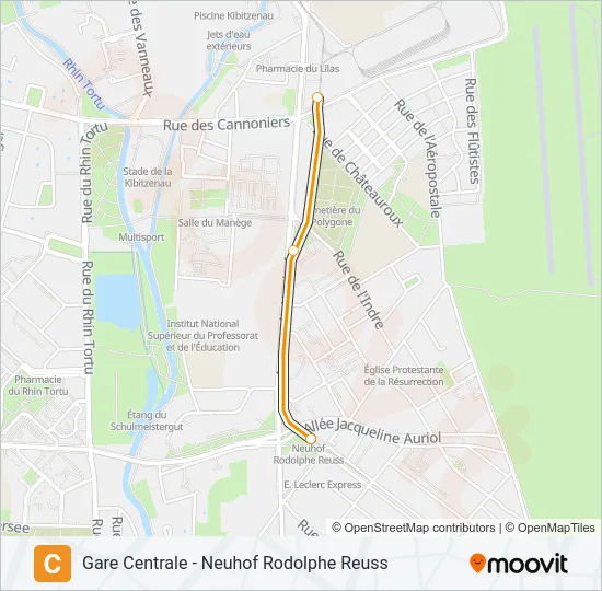 C Light Rail Line Map