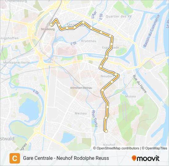C Light Rail Line Map