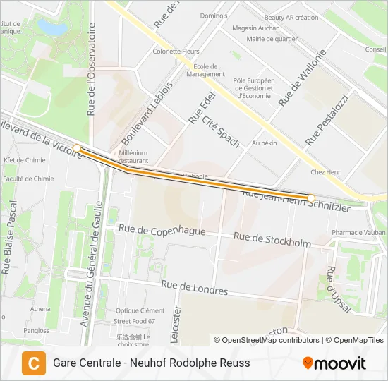 C Light Rail Line Map