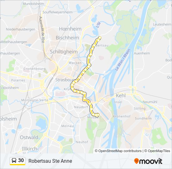 Mapa de 30 de autobús