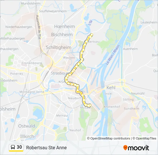 30 Bus Line Map