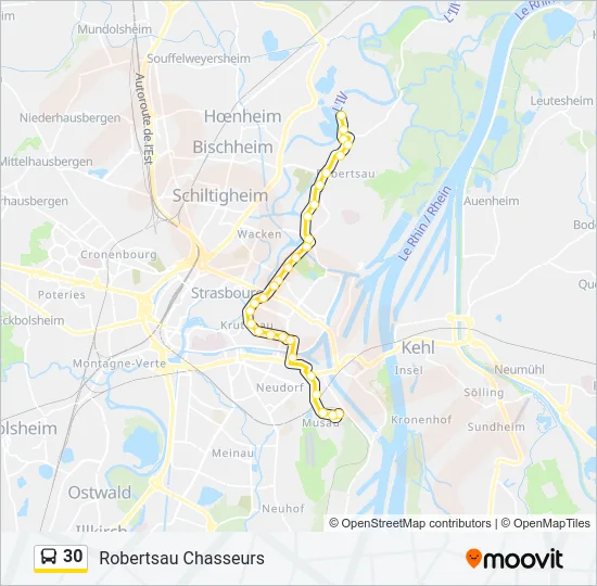30 Bus Line Map