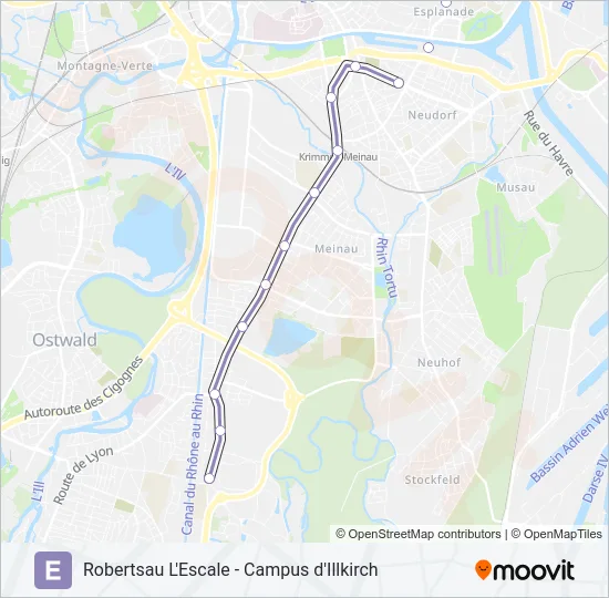 E Light Rail Line Map