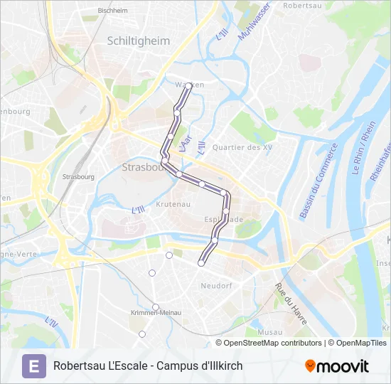 E Light Rail Line Map