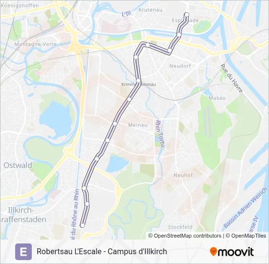 E Light Rail Line Map