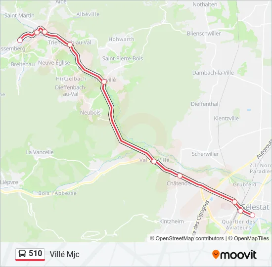510 Bus Line Map