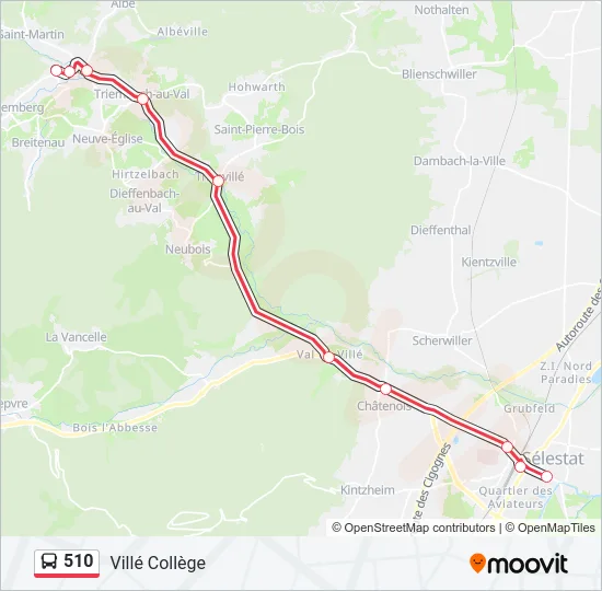510 Bus Line Map