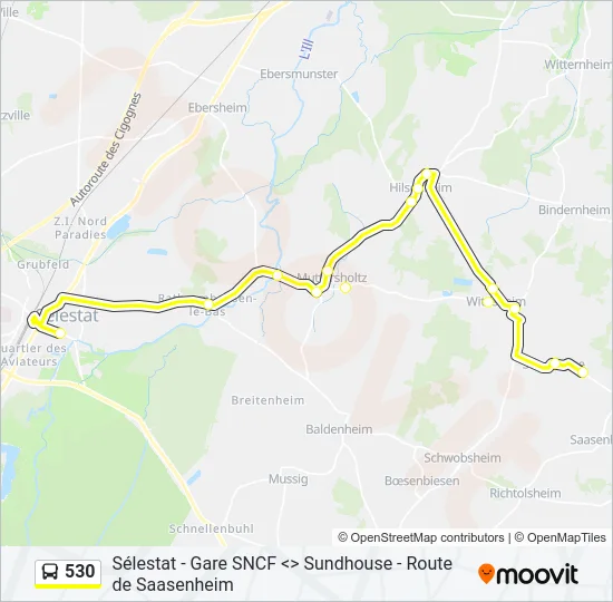 530 Bus Line Map
