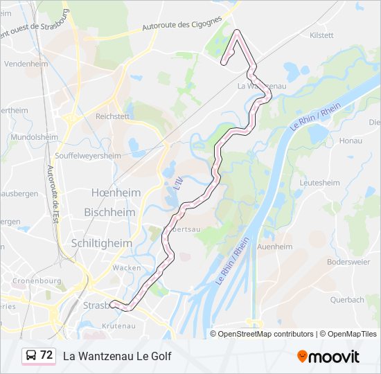 72 bus Line Map